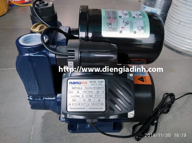 Máy bơm nước nóng tăng áp điện tử Nanoco NSP128-A